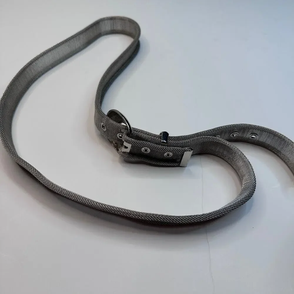 Vintage Y2K Metal Mesh Silver Belt